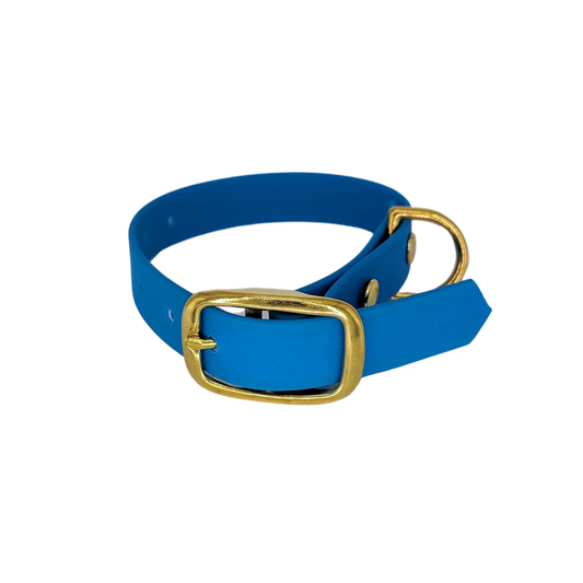 Collar biothane Azul Celeste