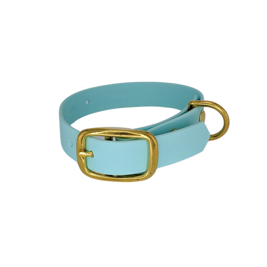 Collar biothane Azul Pastel